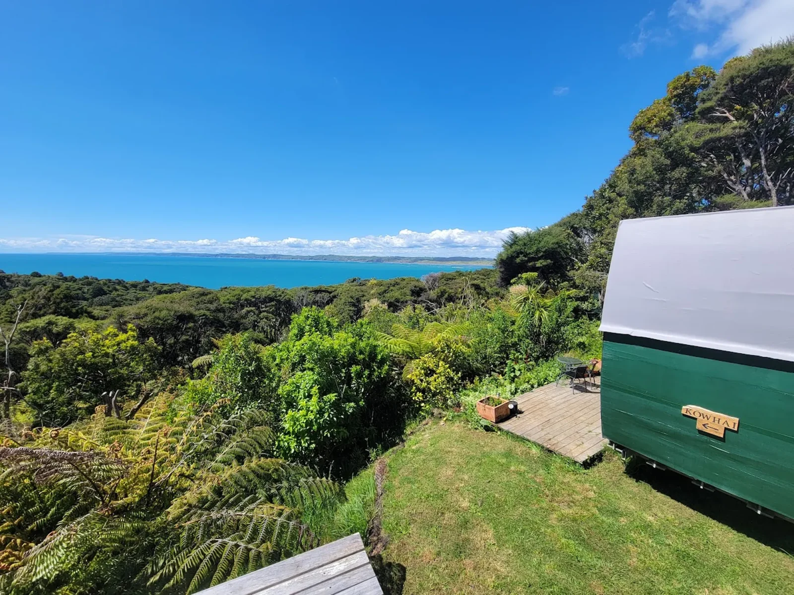 View from the Kowhai cabin at Totara Enclave