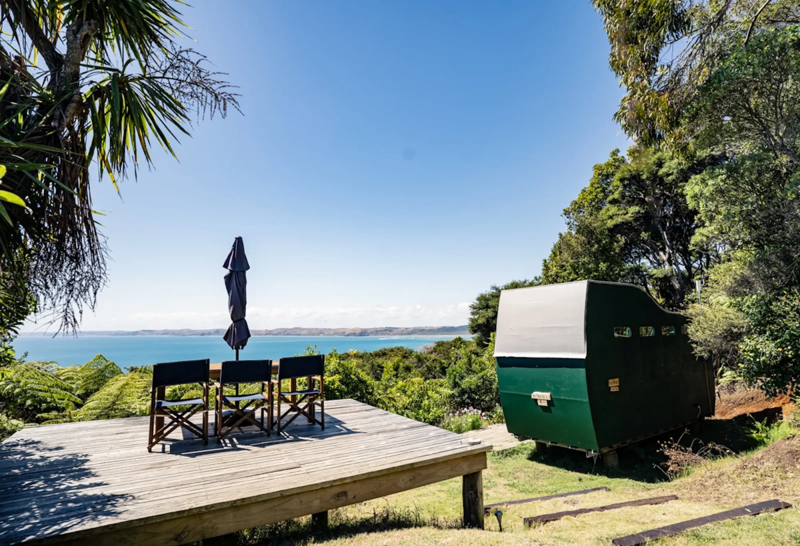 Shared deck and view at Totara Enclave